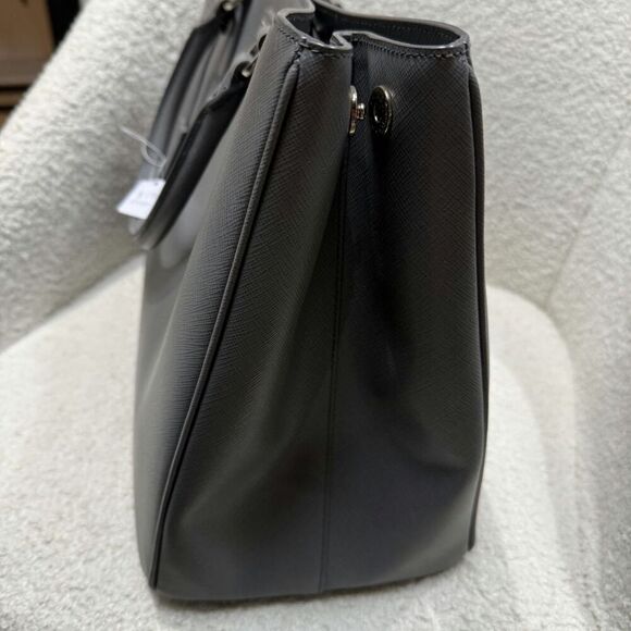 Prada Saffiano Lux large Tote Color Grey - Picture 9 of 12